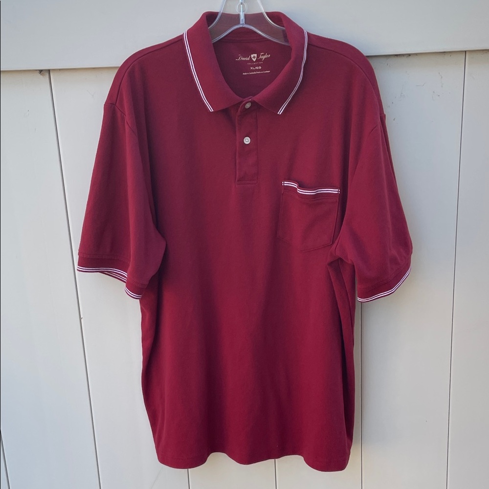 Men’s David Taylor red Polo size XL